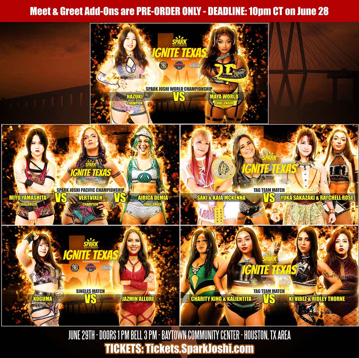 Spark Joshi Ignite Texas featuring STARDOM and TJPW wrestlers