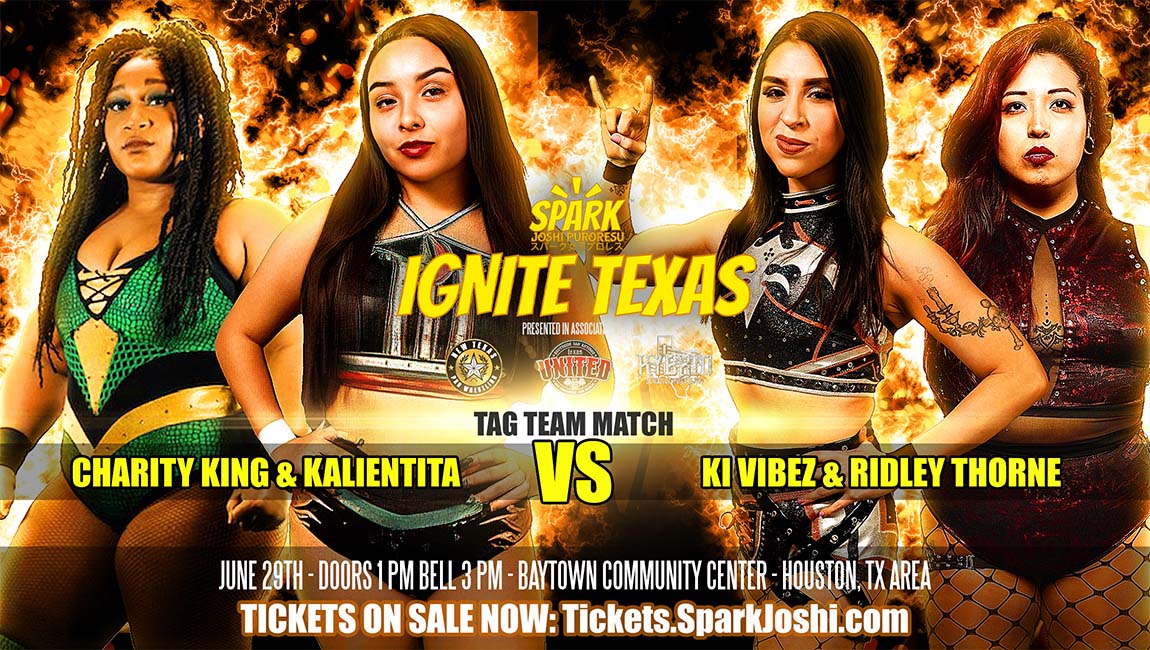 Charity King and Kalientita vs Ki Vibez and Ridley Thorne at Spark Joshi Ignite Texas