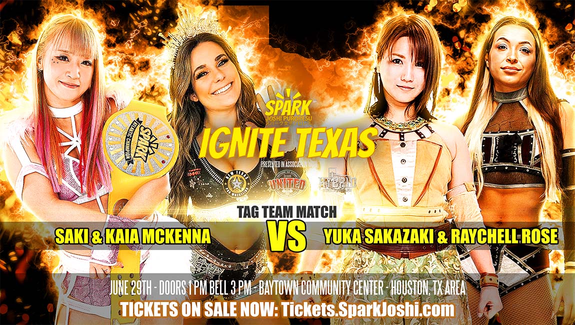 SAKI and Kaia McKenna vs Yuka Sakazaki and Raychell Rose at Spark Joshi Ignite Texas